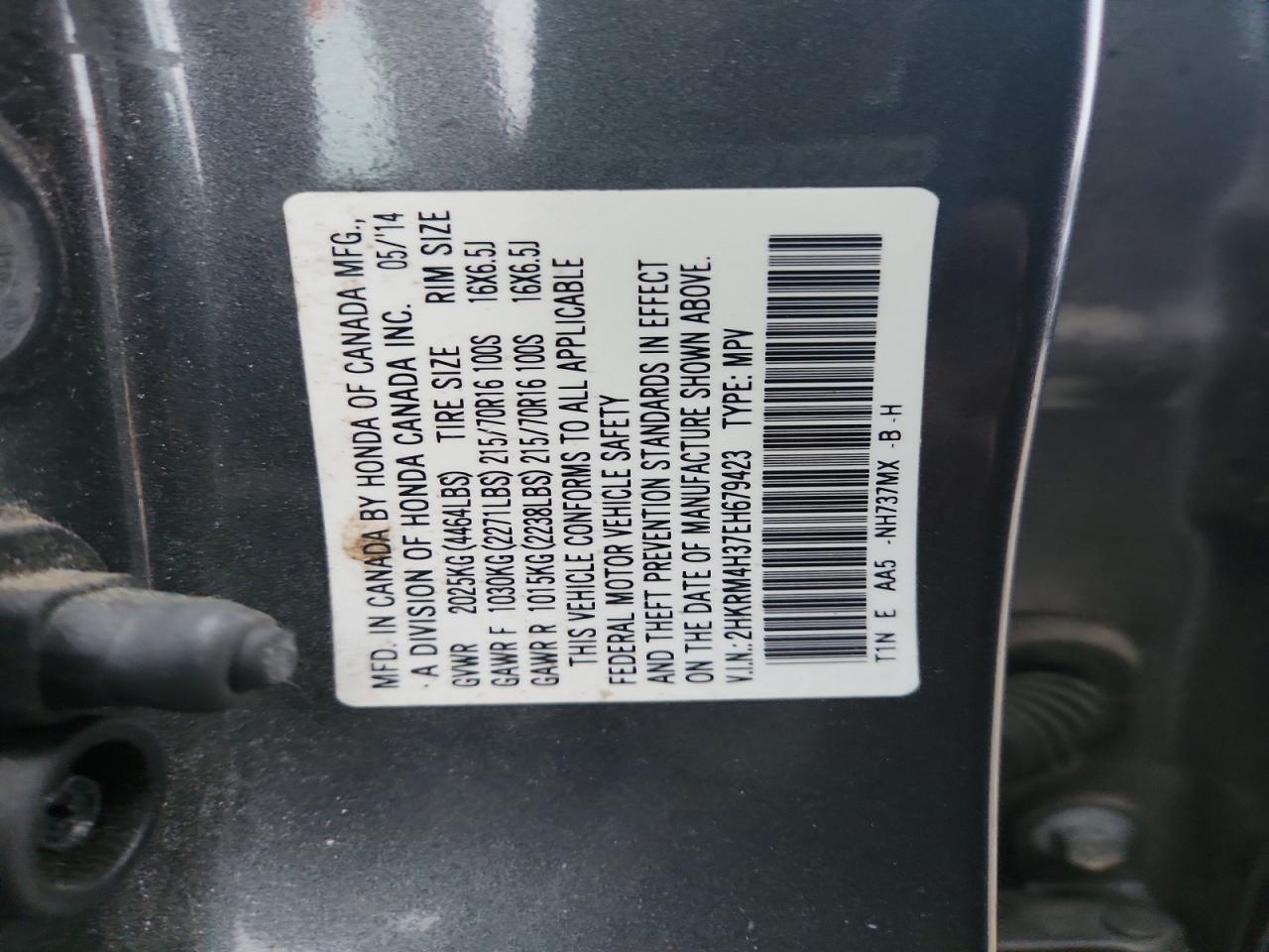 2014 HONDA CR-V LX photo 13
