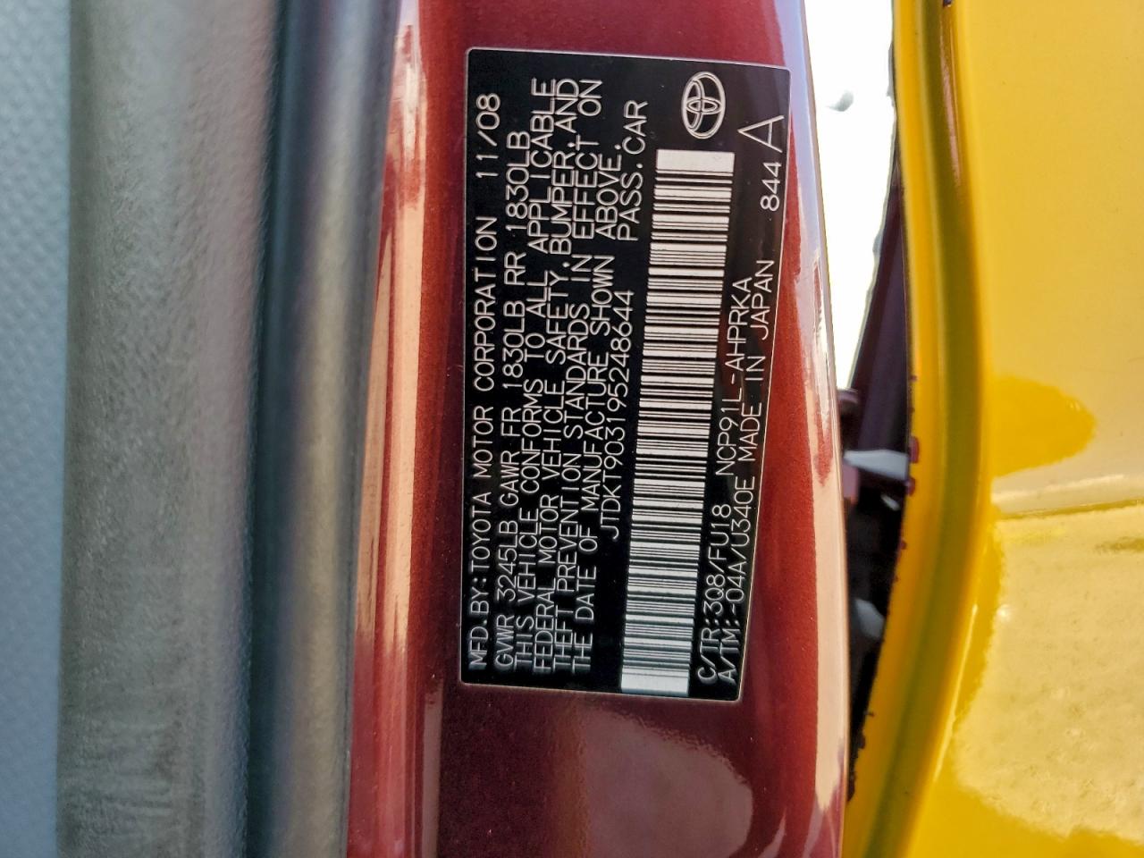 2009 TOYOTA YARIS photo 12
