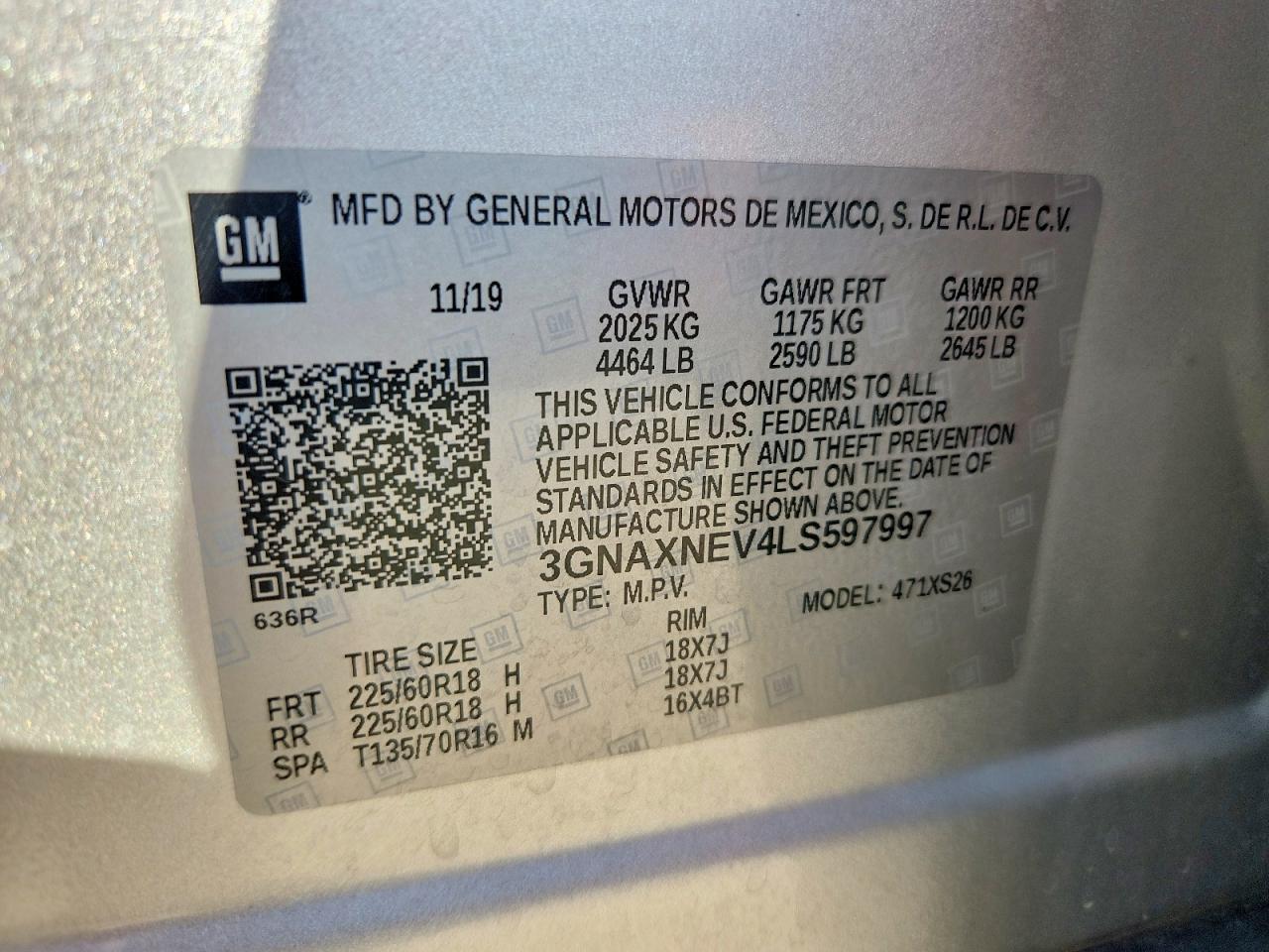 2020 CHEVROLET EQUINOX PREMIER photo 23