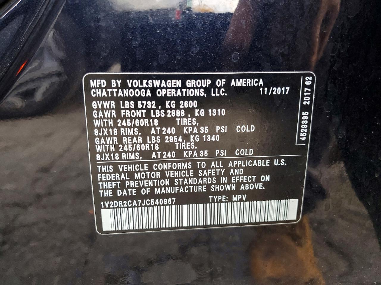 2018 VOLKSWAGEN ATLAS SE photo 13