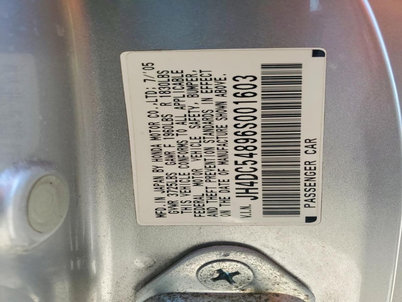 2006 ACURA RSX photo 12