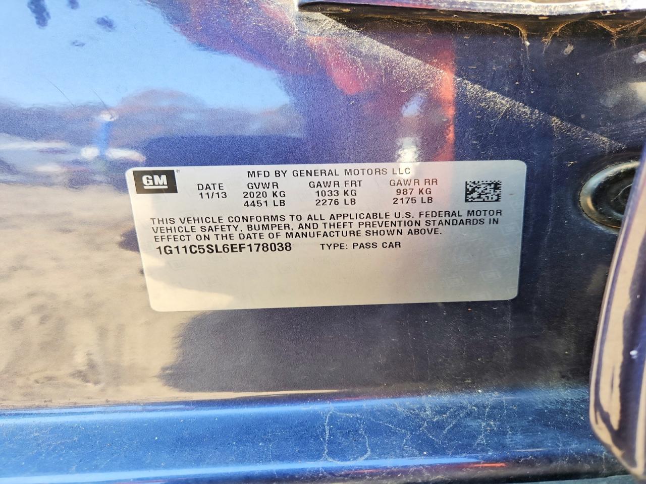 2014 CHEVROLET MALIBU 1LT photo 12