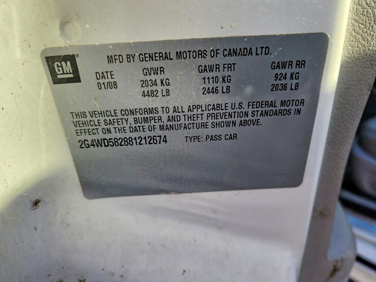 2008 BUICK LACROSSE CXL photo 23