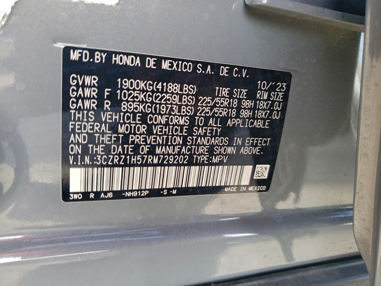 2024 HONDA HR-V SPORT photo 14