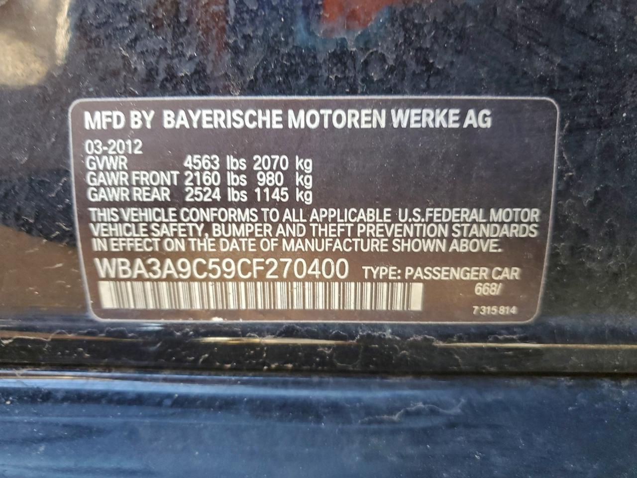 2012 BMW 335 I photo 12