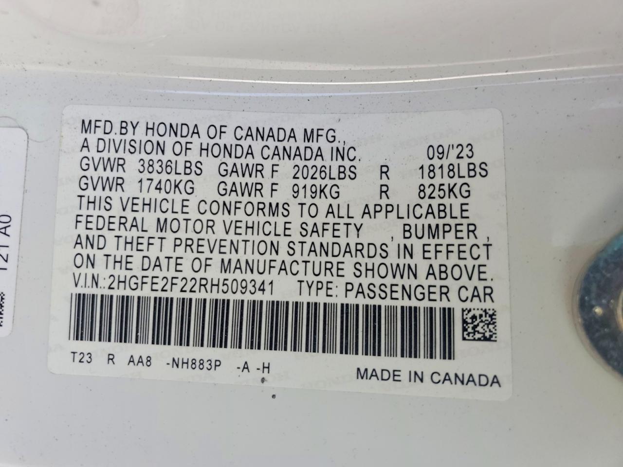 2024 HONDA CIVIC LX photo 25