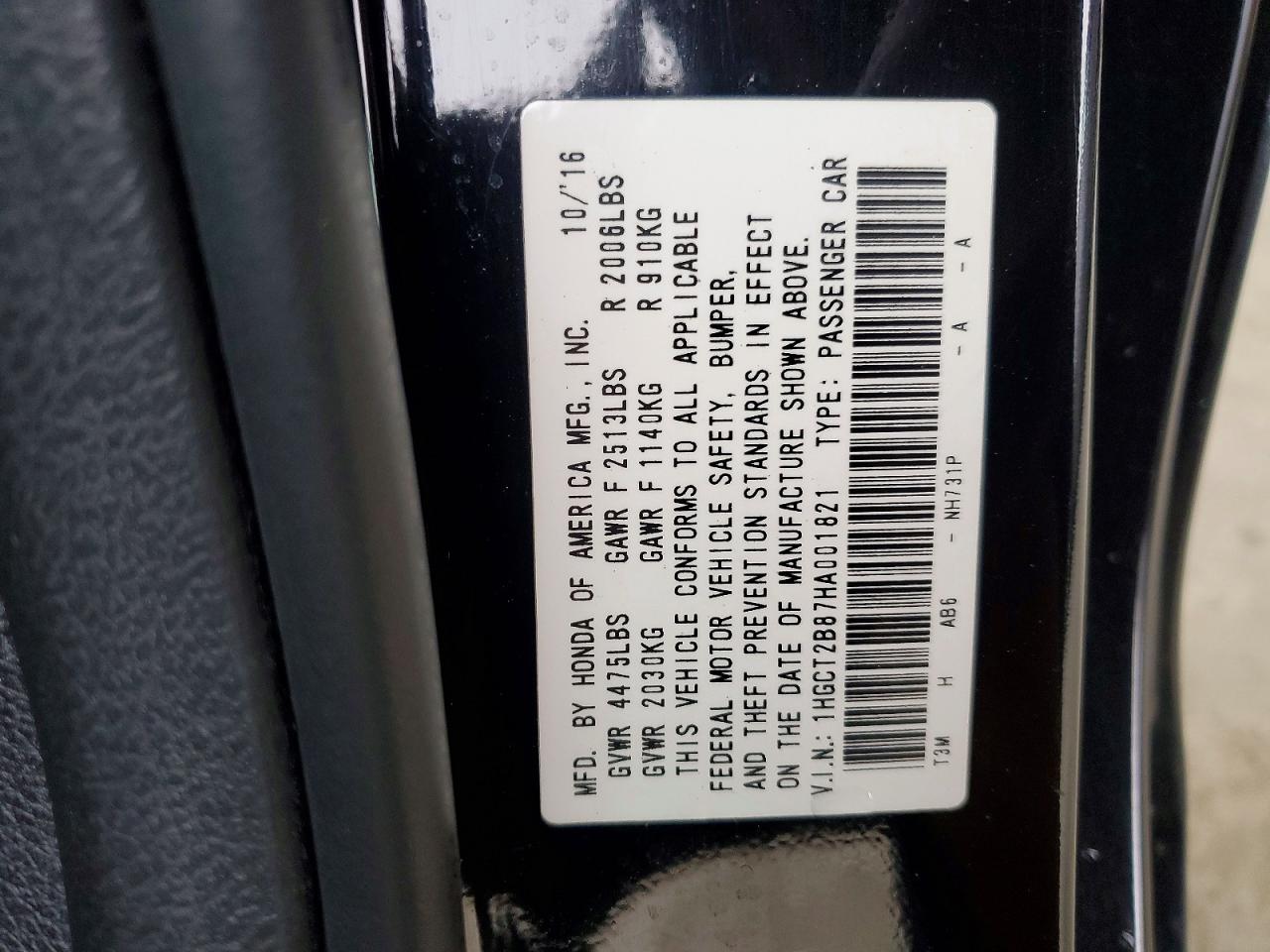2017 HONDA ACCORD EXL photo 13