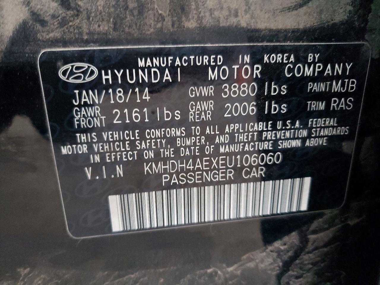 2014 HYUNDAI ELANTRA SE photo 23