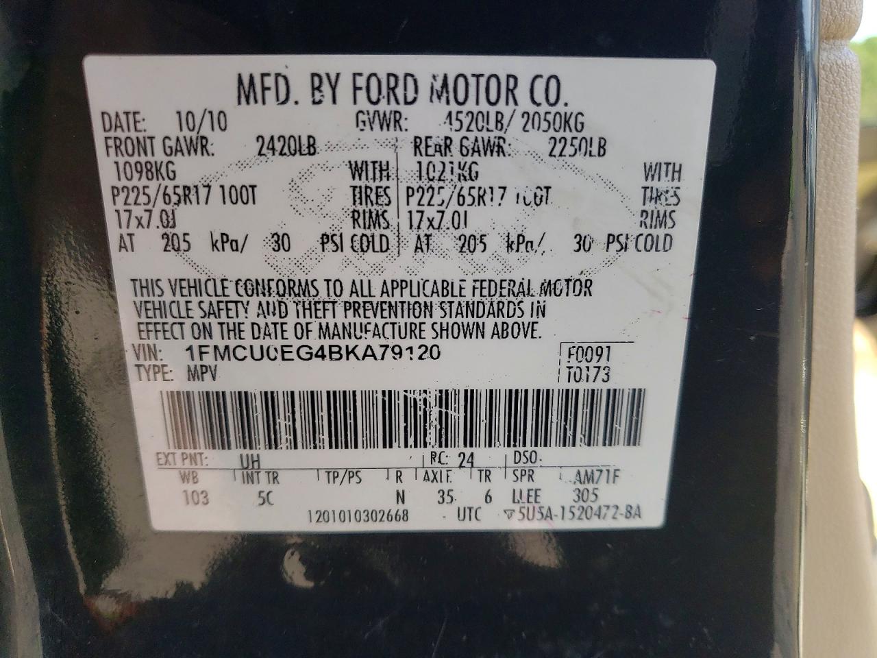 2011 FORD ESCAPE LIMITED photo 27