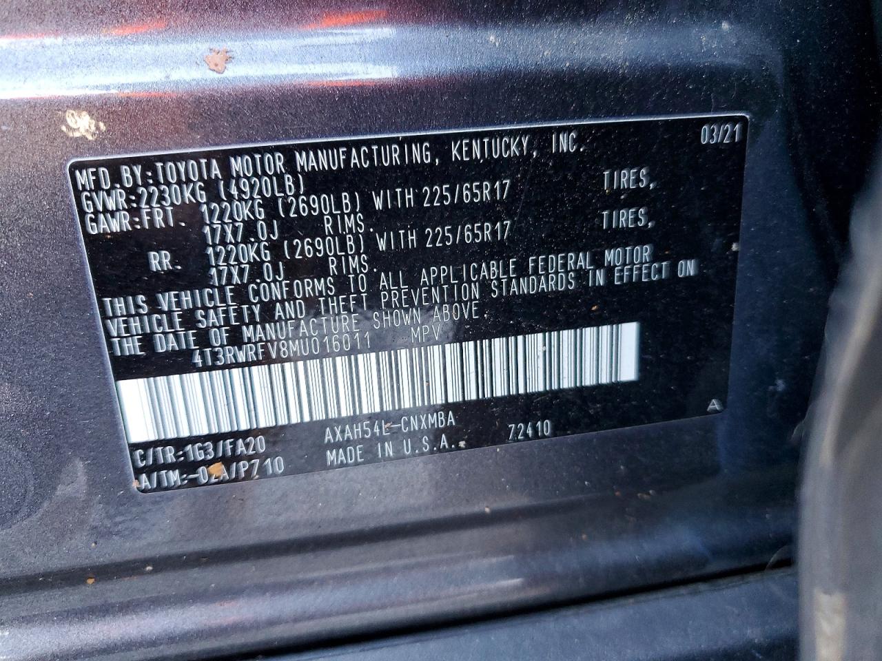 2021 TOYOTA RAV4 XLE photo 12
