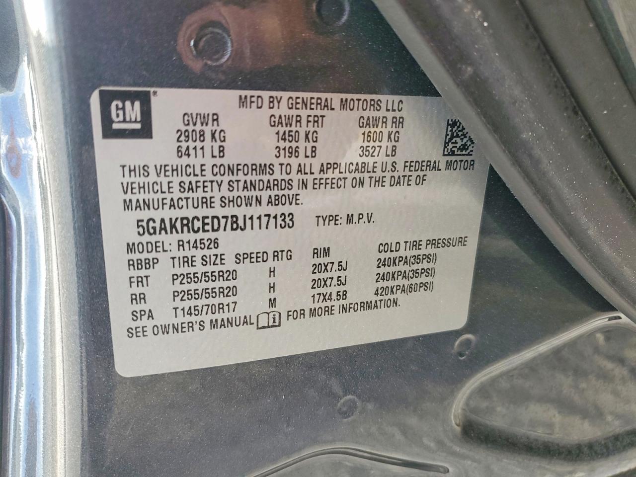 2011 BUICK ENCLAVE CXL photo 37