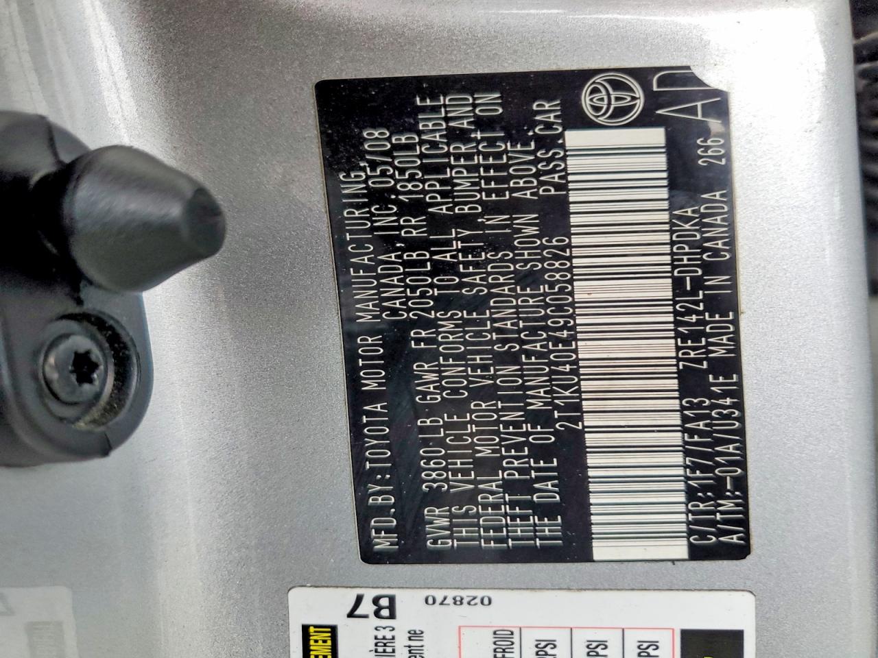 2009 TOYOTA COROLLA MATRIX photo 12