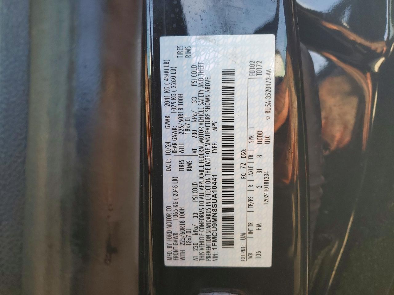 2025 FORD ESCAPE ST LINE photo 13
