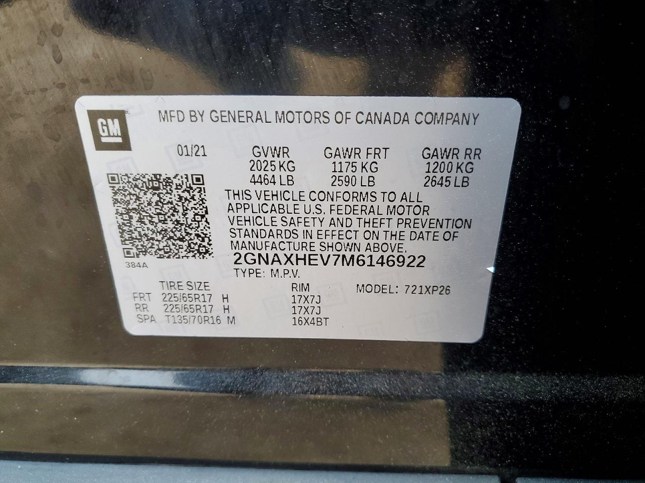 2021 CHEVROLET EQUINOX LS photo 13
