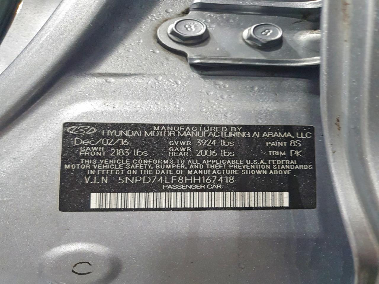 2017 HYUNDAI ELANTRA SE photo 13