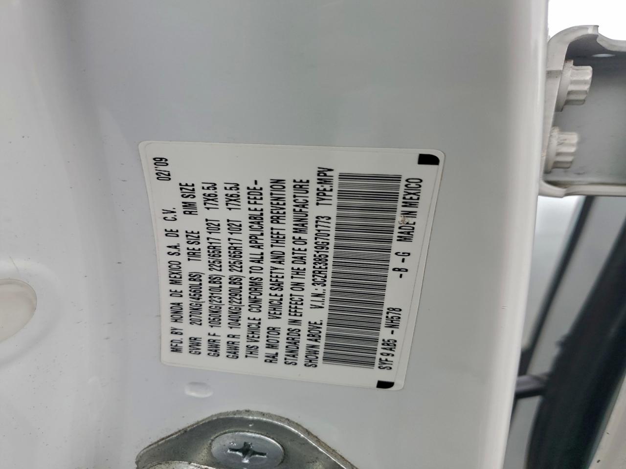 2009 HONDA CR-V EX photo 12