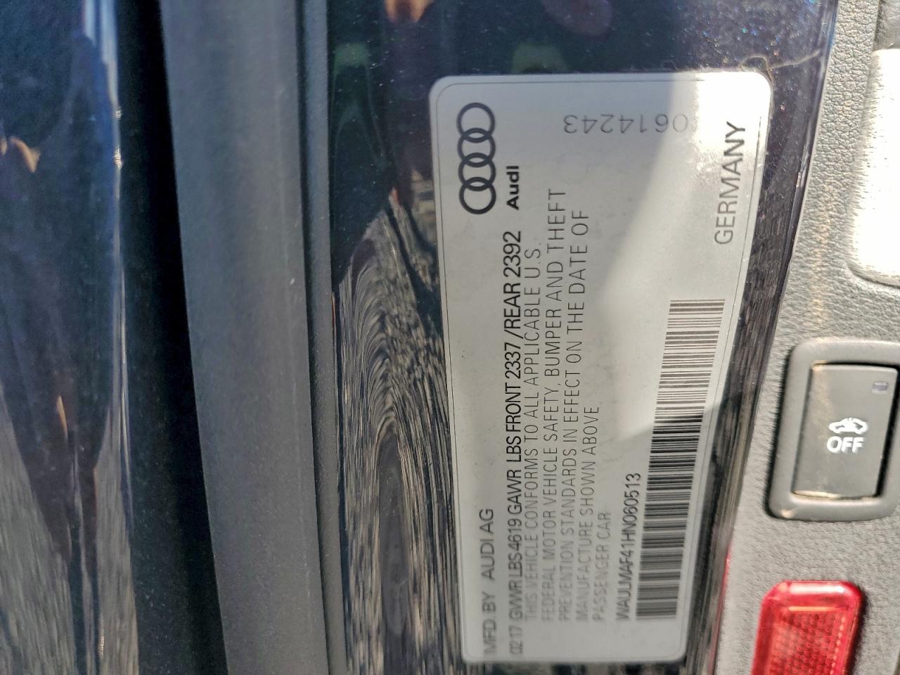 2017 AUDI A4 ULTRA PREMIUM PLUS photo 12