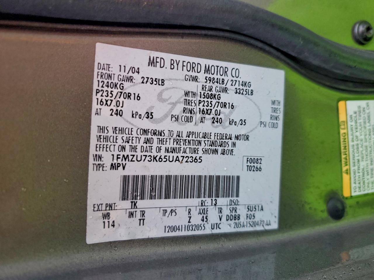 2005 FORD EXPLORER XLT photo 13