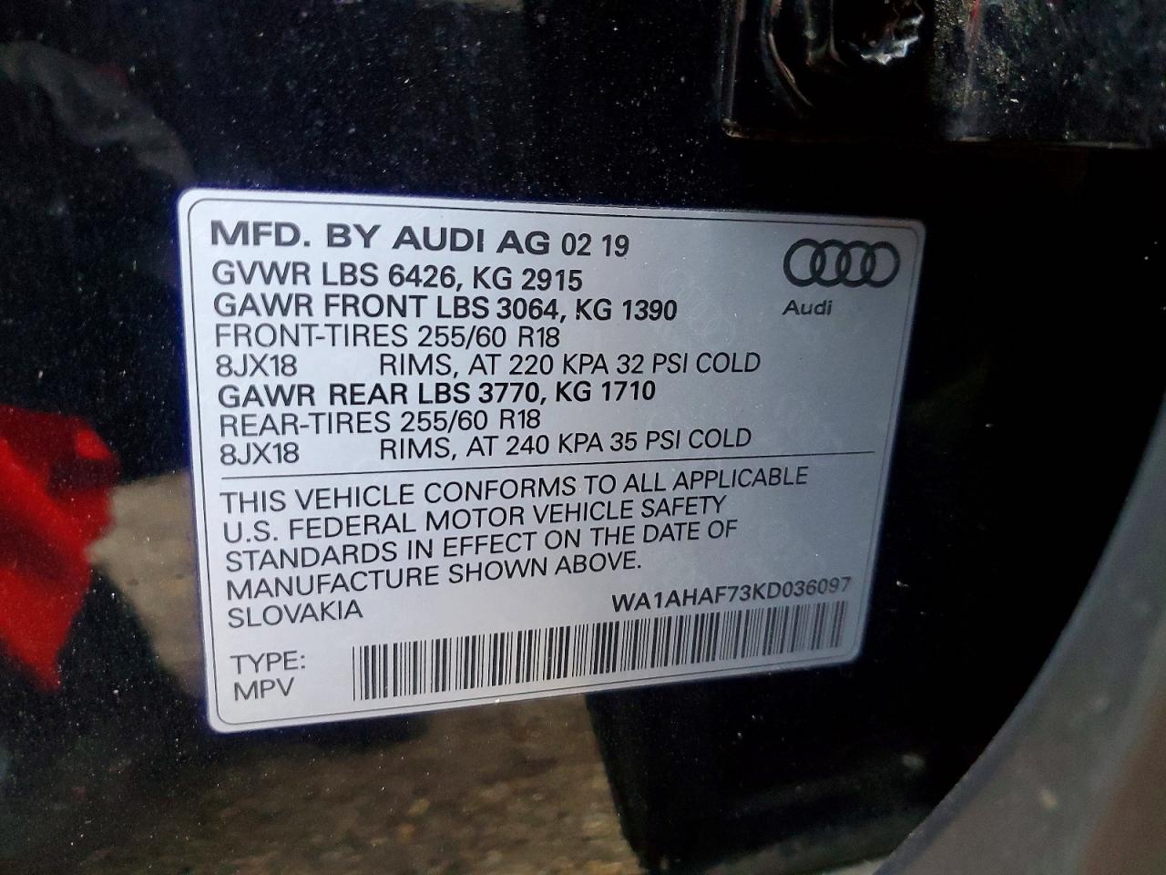 2019 AUDI Q7 PREMIUM photo 13
