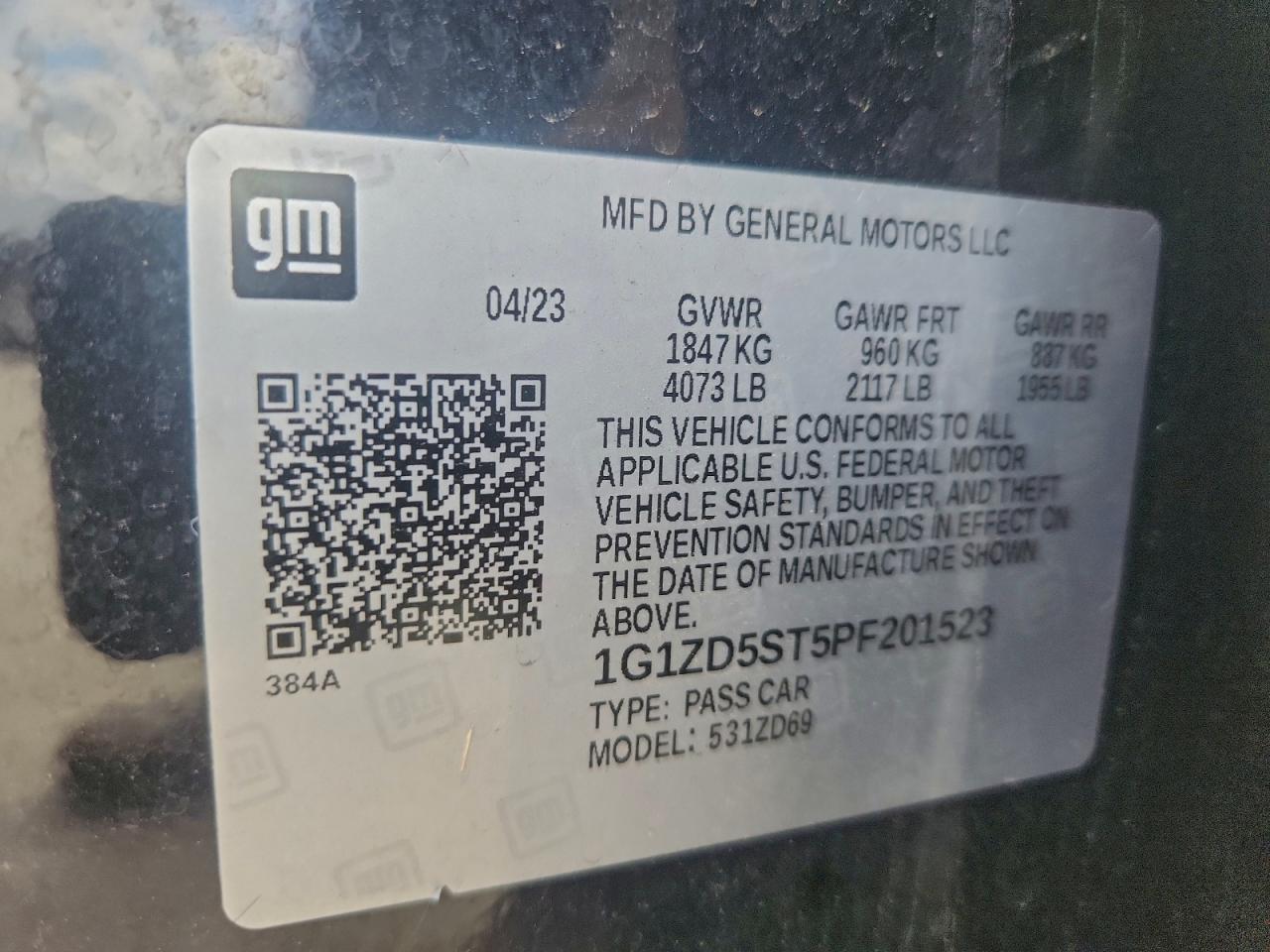 2023 CHEVROLET MALIBU LT photo 12