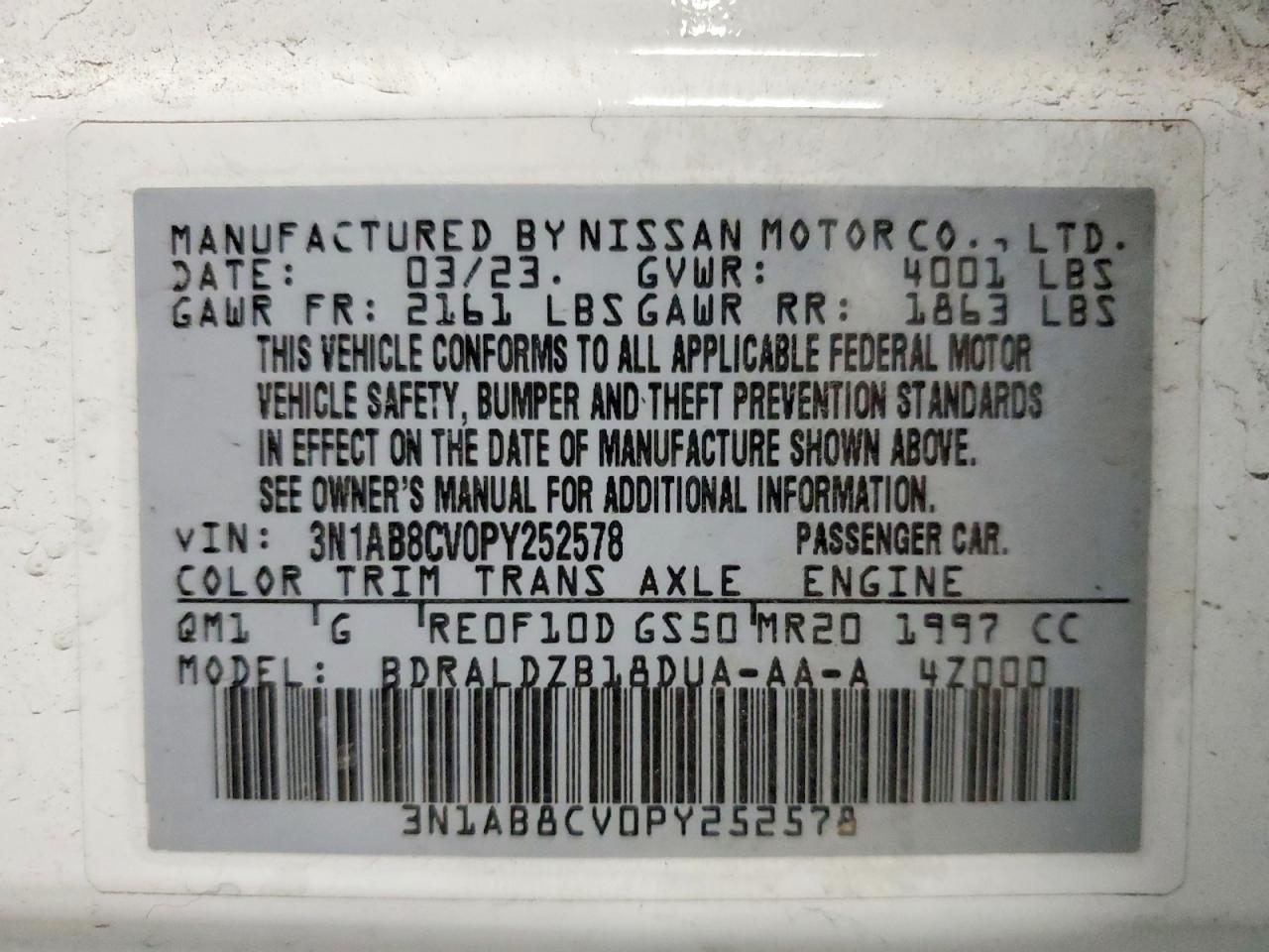 2023 NISSAN SENTRA SV photo 34