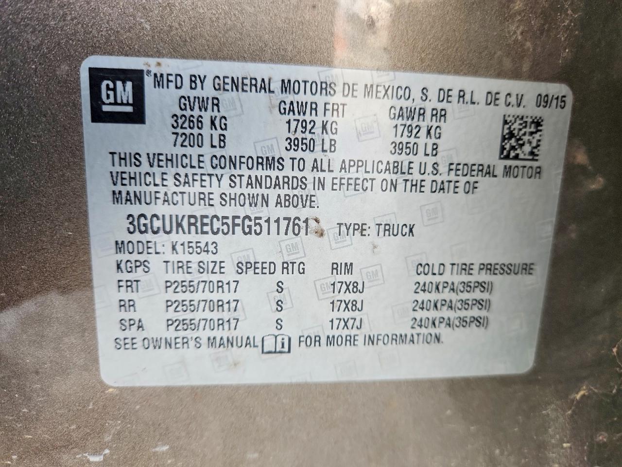 2015 CHEVROLET SILVERADO K1500 LT photo 12