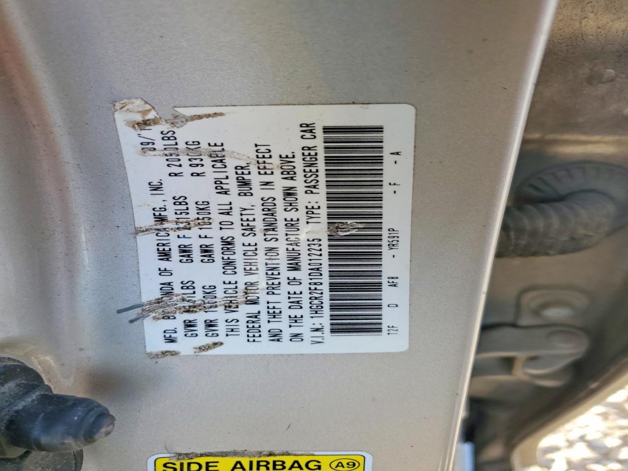 2013 HONDA ACCORD EXL photo 13
