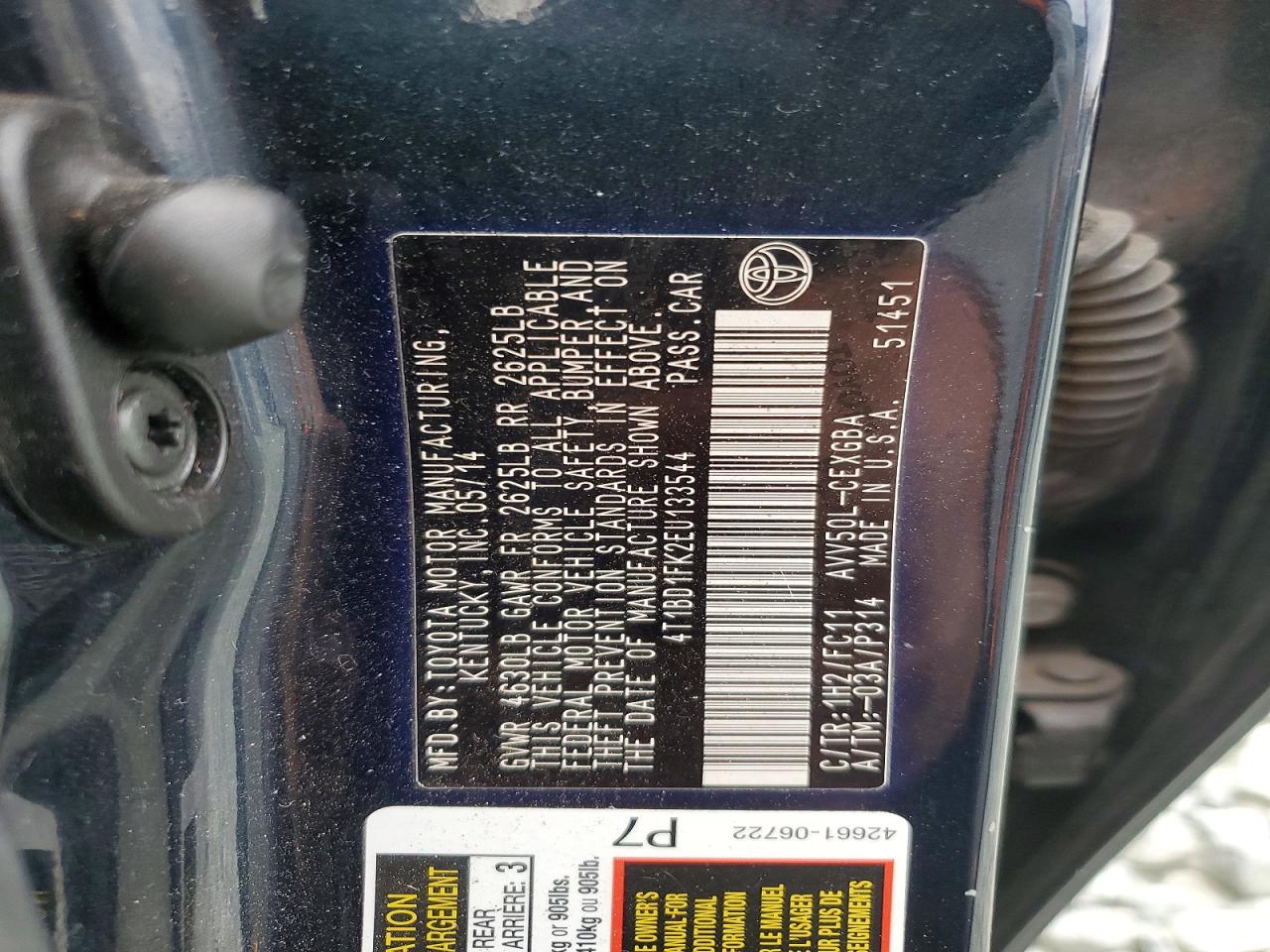 2014 TOYOTA CAMRY HYBRID photo 34