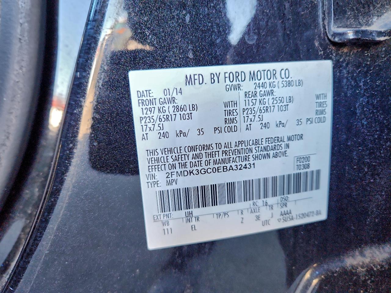 2014 FORD EDGE SE photo 37