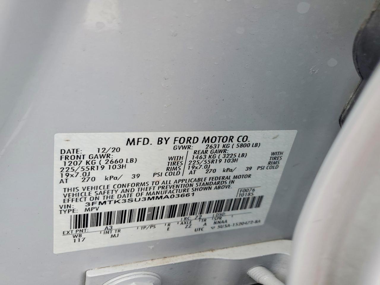 2021 FORD MUSTANG MACH-E PREMIUM photo 14