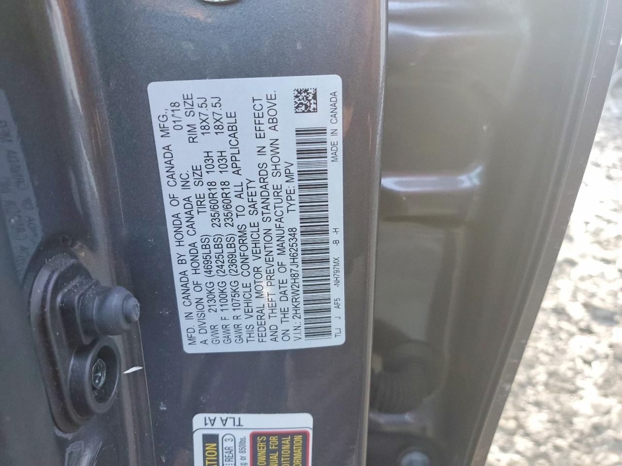 2018 HONDA CR-V EXL photo 13
