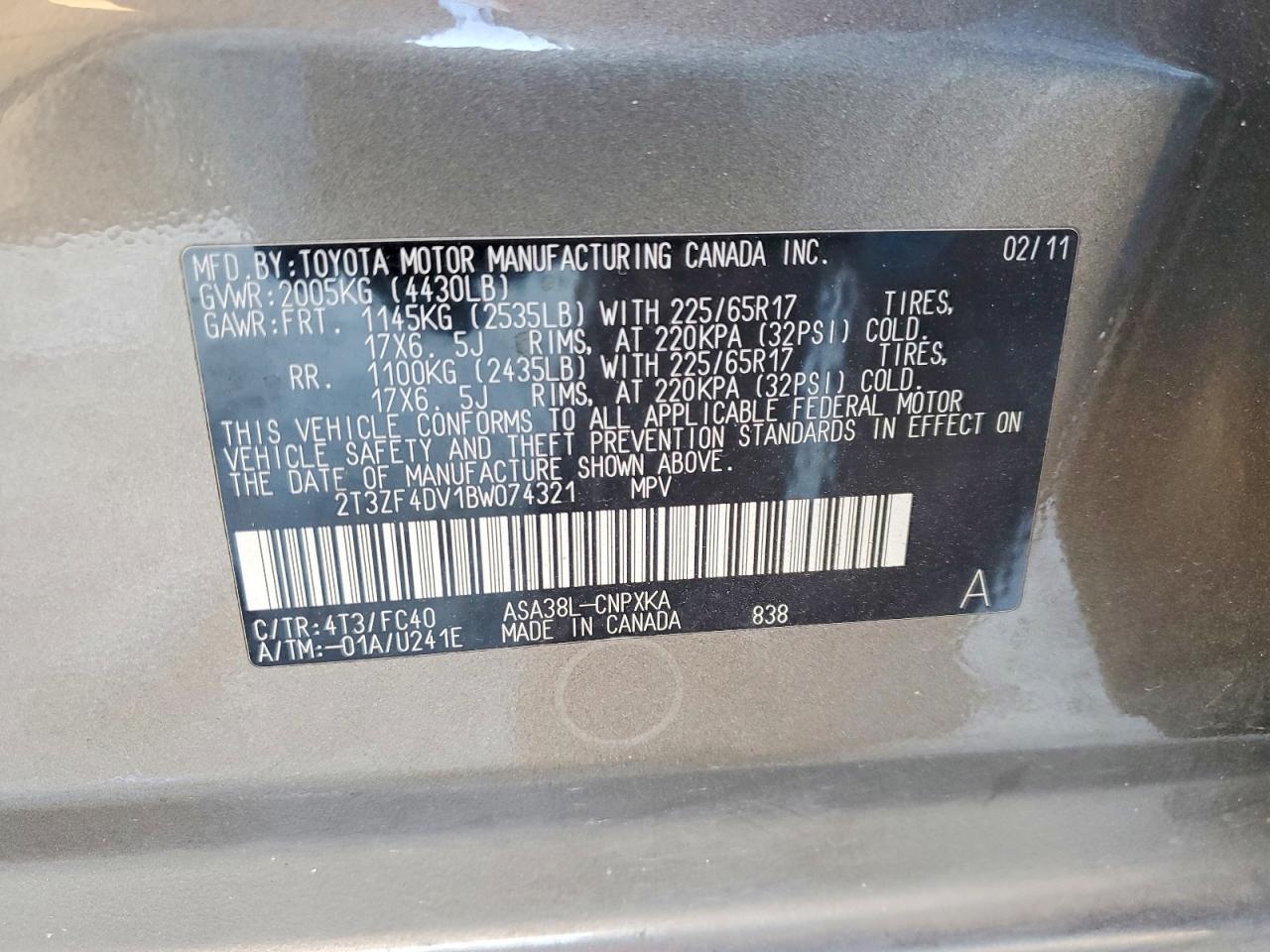 2011 TOYOTA RAV4 photo 13