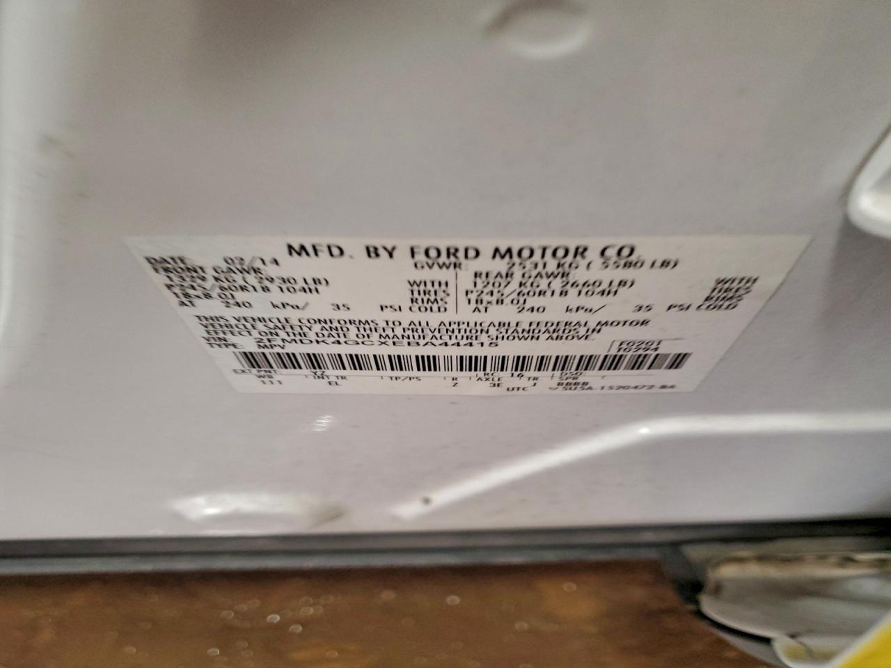 2014 FORD EDGE SE photo 14