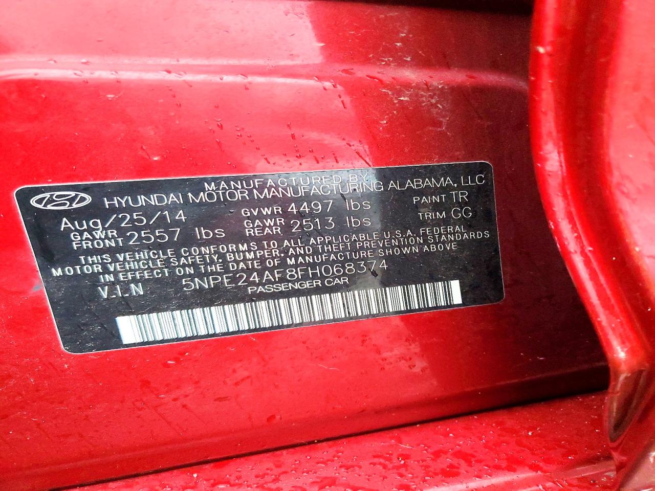 2015 HYUNDAI SONATA SE photo 12
