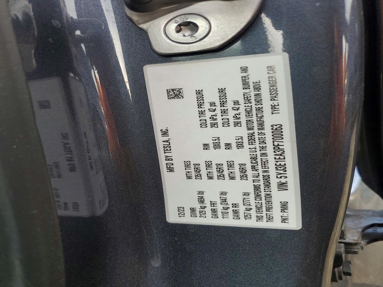 2023 TESLA MODEL 3 photo 13