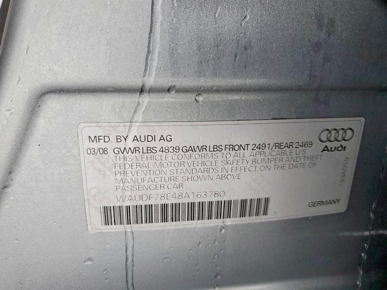2008 AUDI A4 2.0T QUATTRO photo 13
