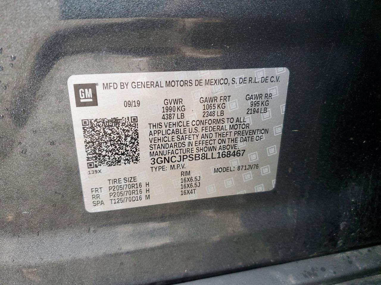 2020 CHEVROLET TRAX 1LT photo 12