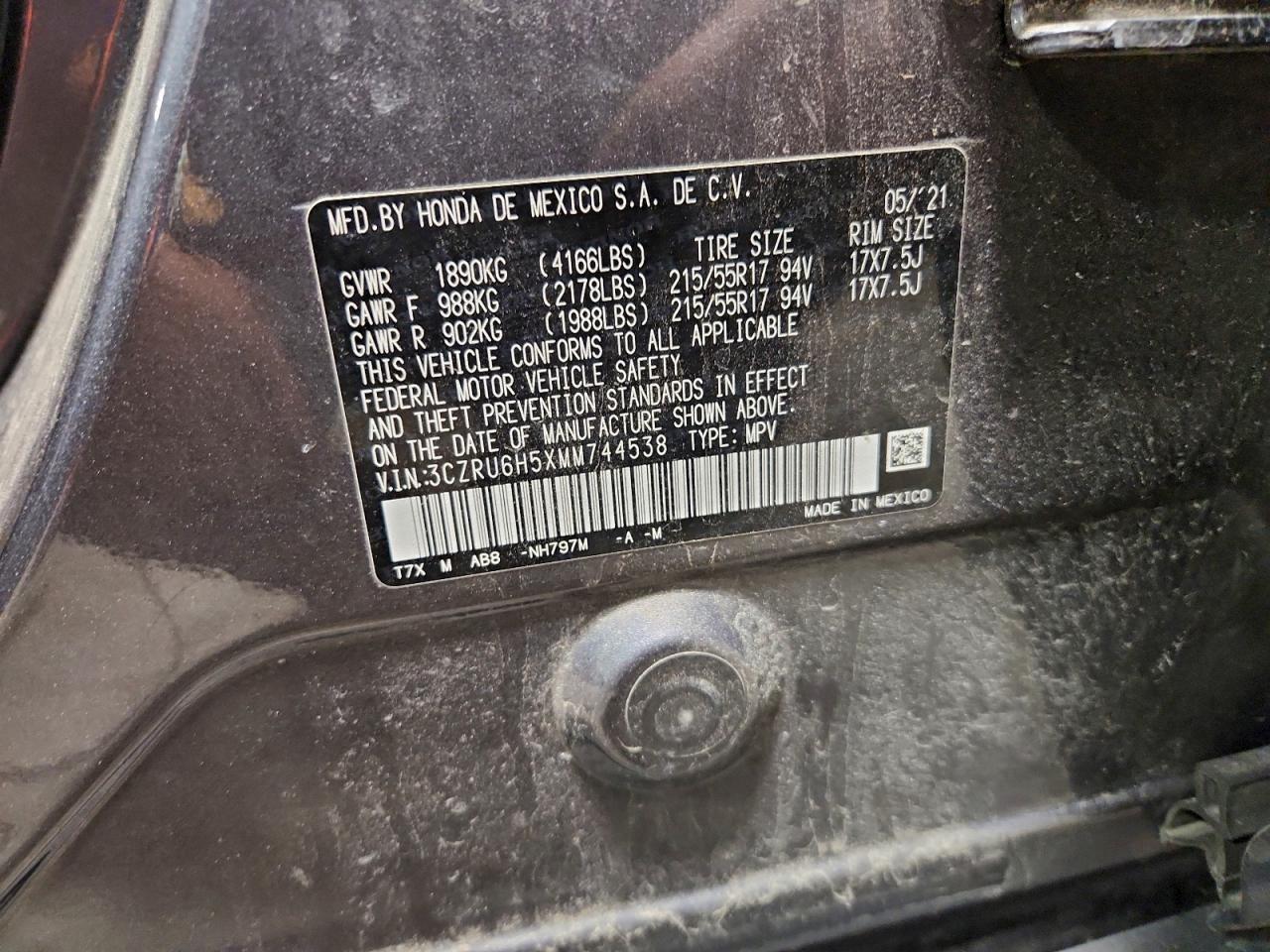 2021 HONDA HR-V EX photo 27