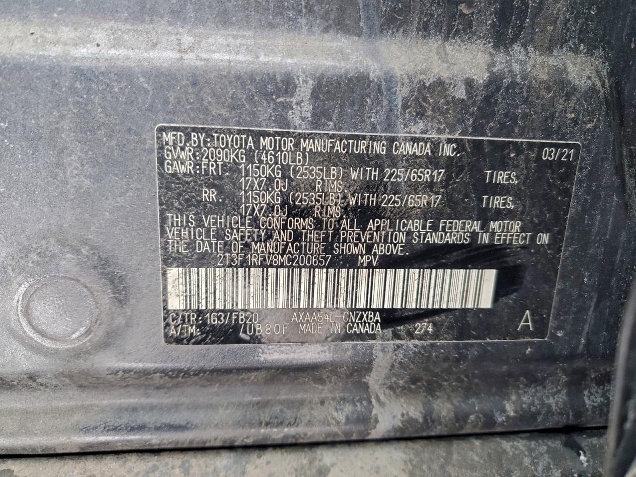 2021 TOYOTA RAV4 LE photo 25