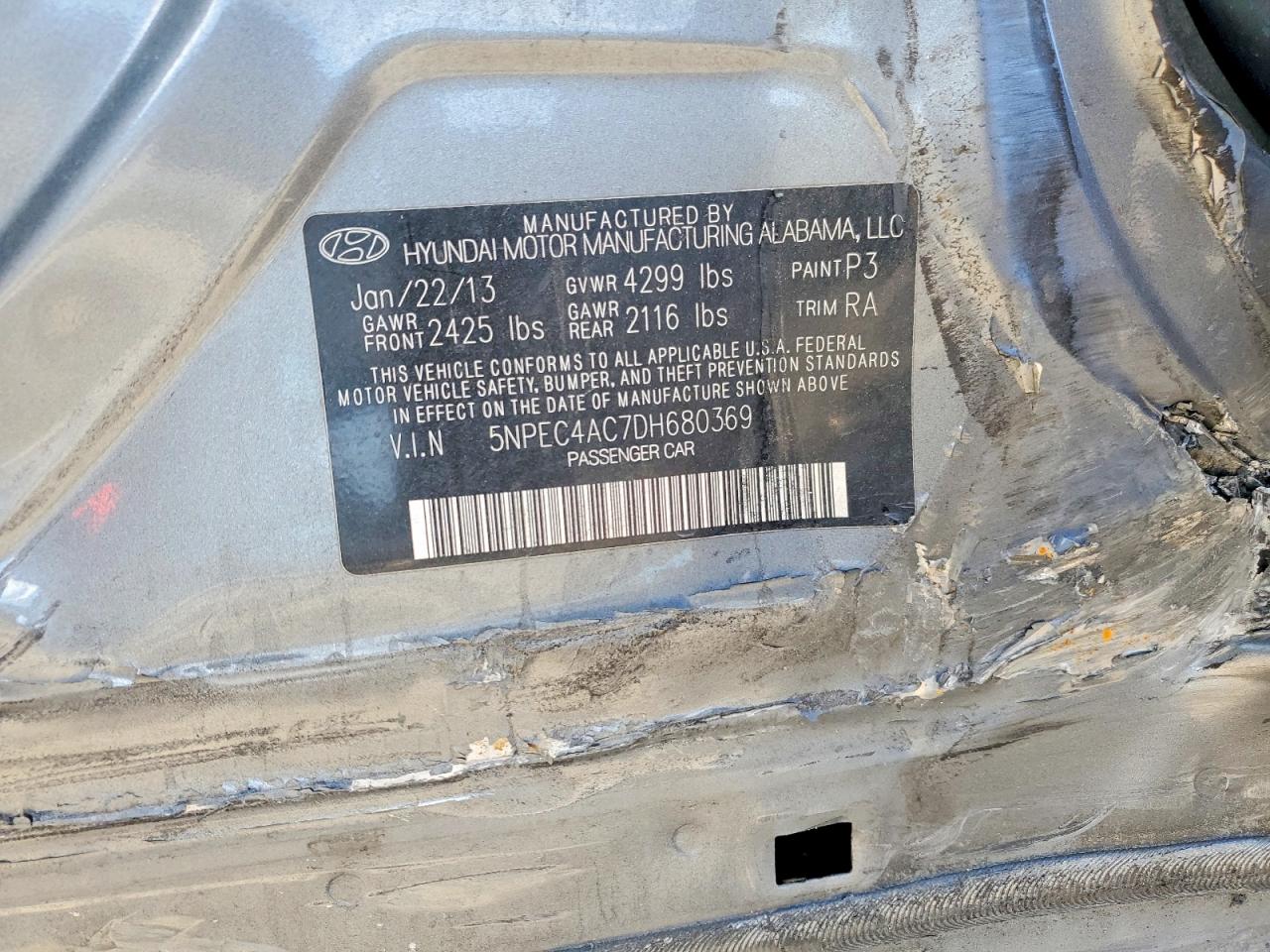 2013 HYUNDAI SONATA SE photo 13