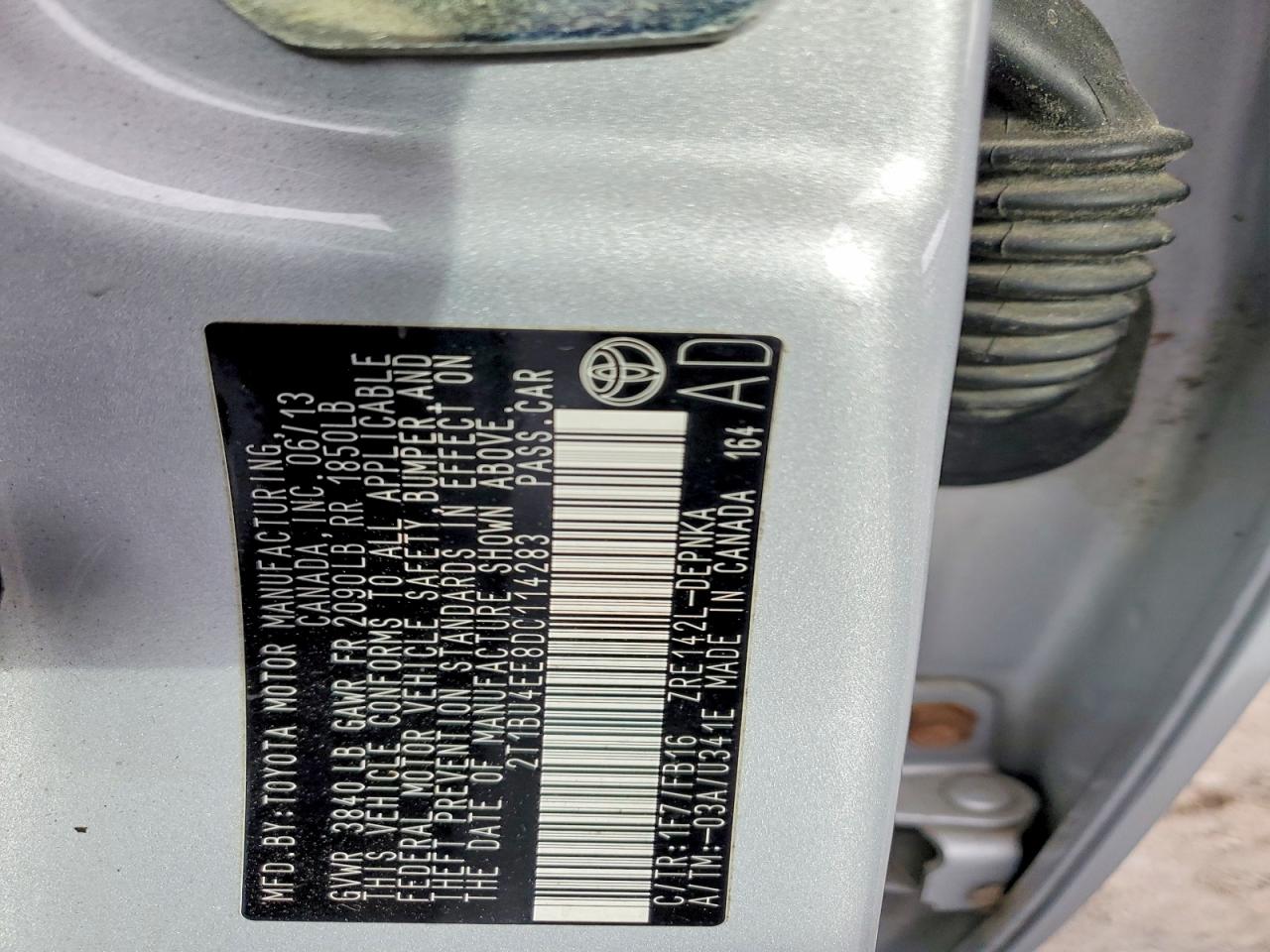 2013 TOYOTA COROLLA BASE photo 12
