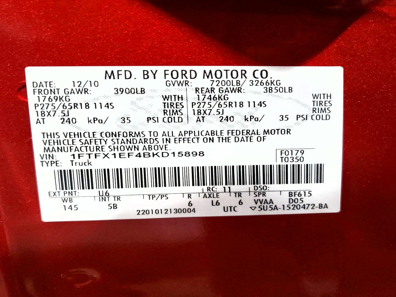 2011 FORD F150 SUPER CAB photo 12
