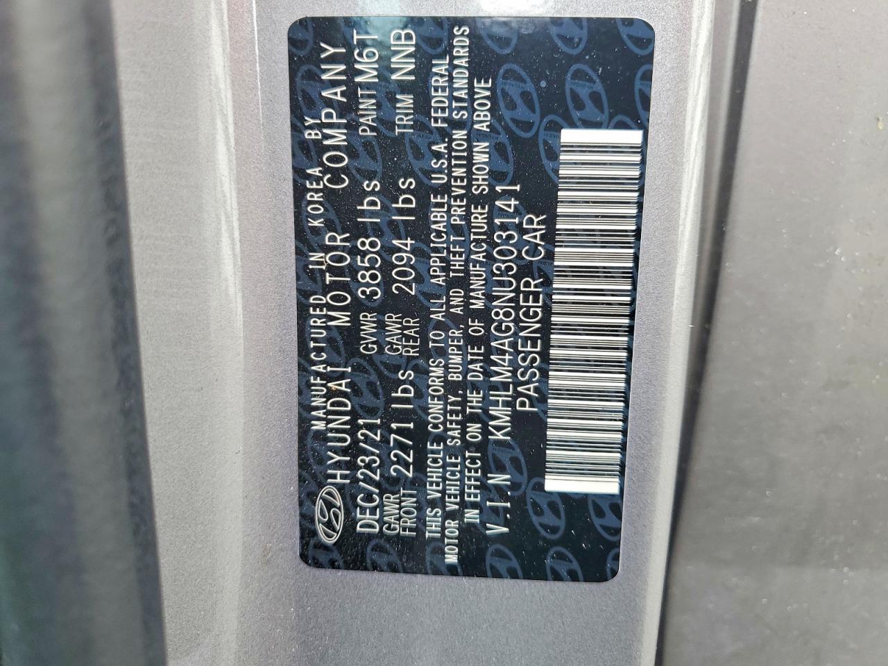 2022 HYUNDAI ELANTRA SEL photo 12