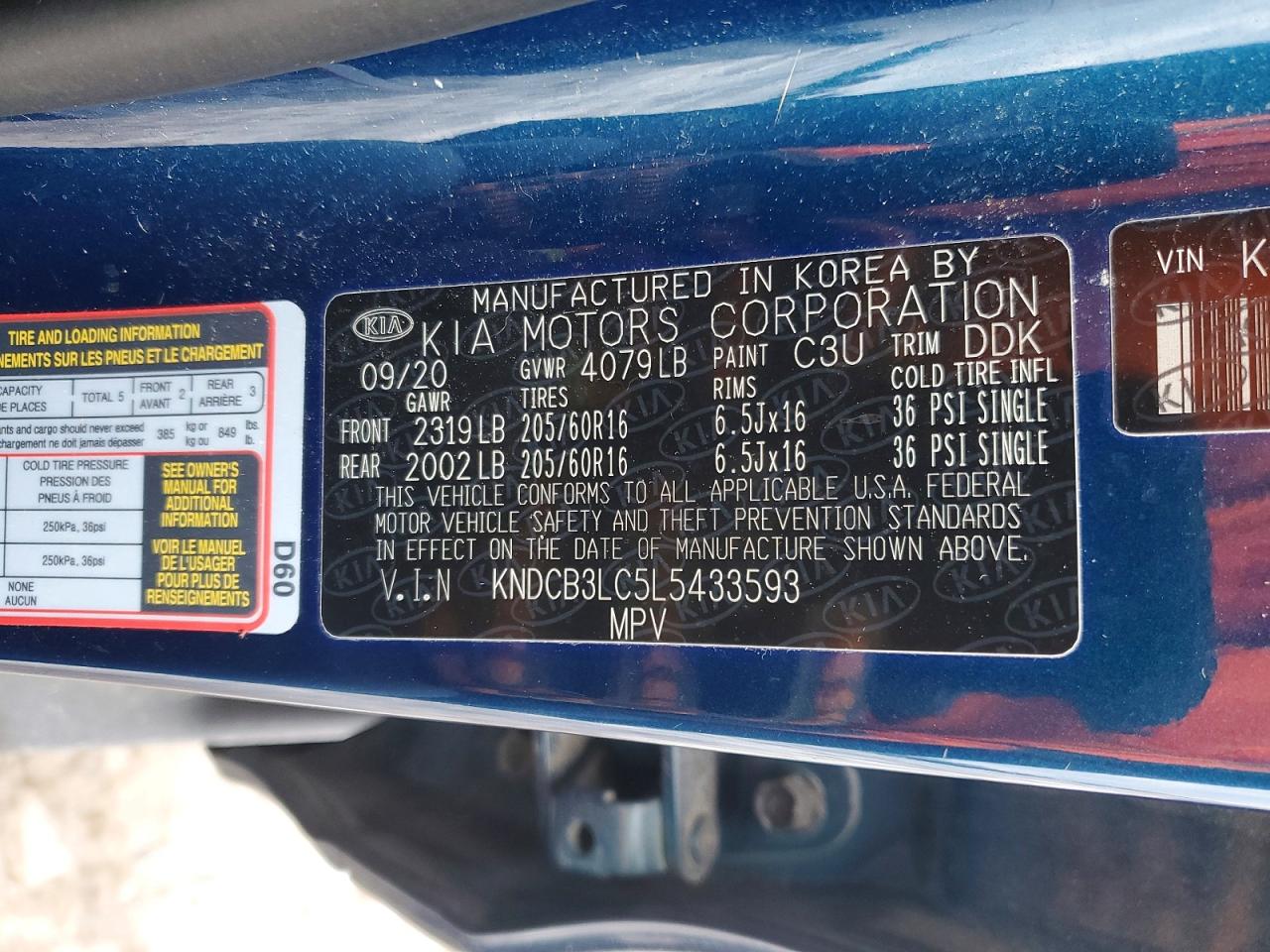 2020 KIA NIRO LX photo 12