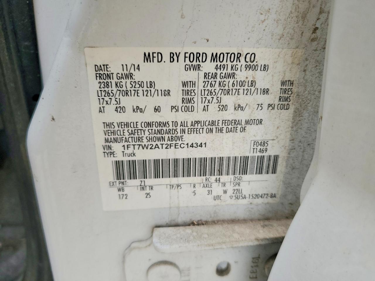 2015 FORD F250 SUPER DUTY photo 13