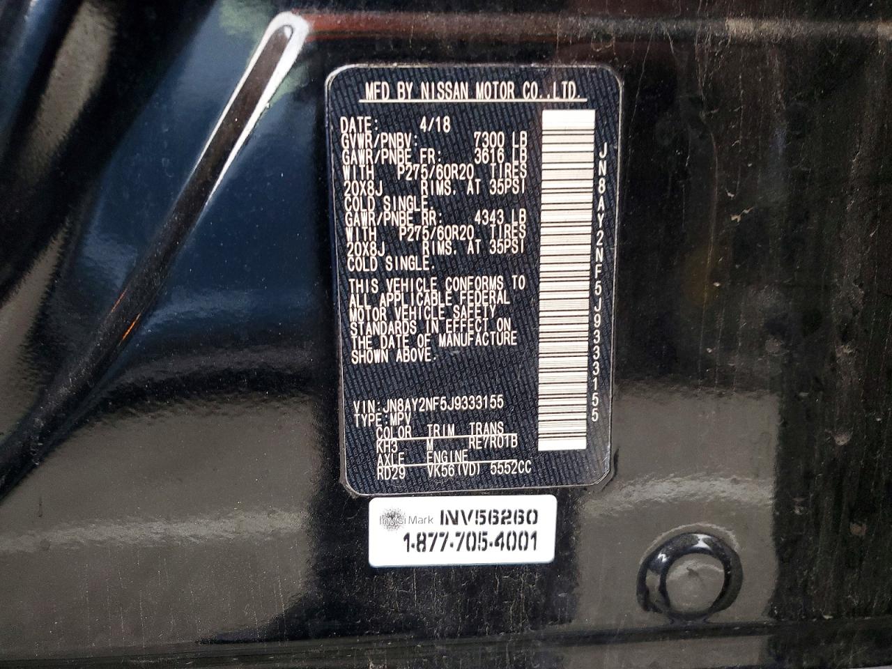 2018 NISSAN ARMADA PLATINUM photo 13