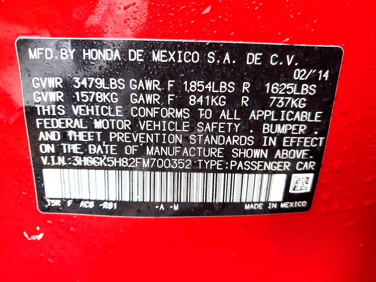 2015 HONDA FIT EX photo 13