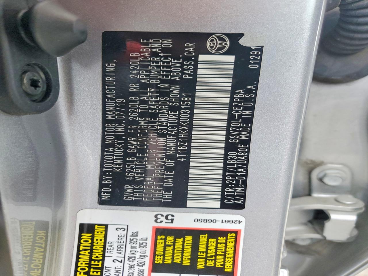 2019 TOYOTA CAMRY XSE photo 23