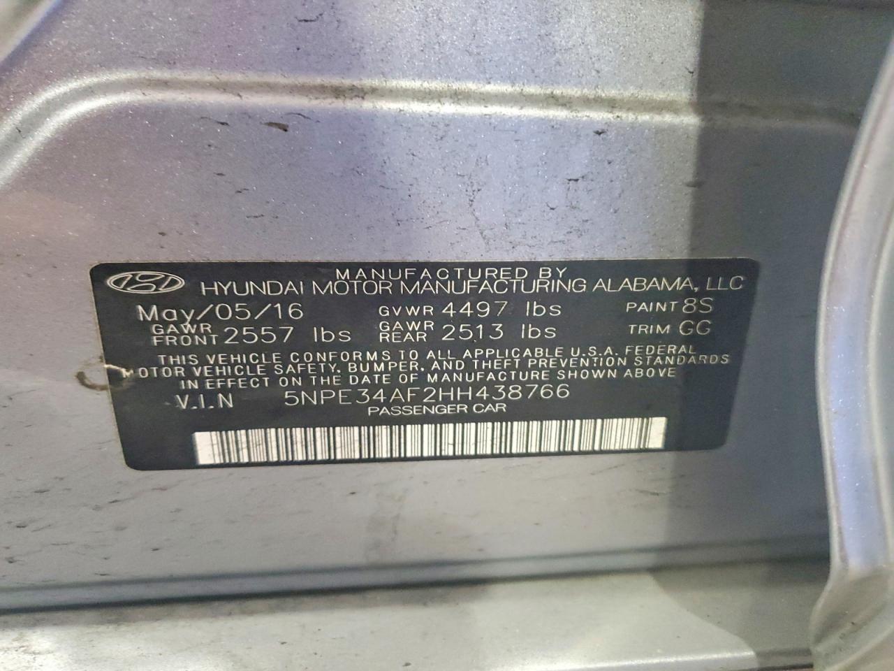 2017 HYUNDAI SONATA SPORT photo 12