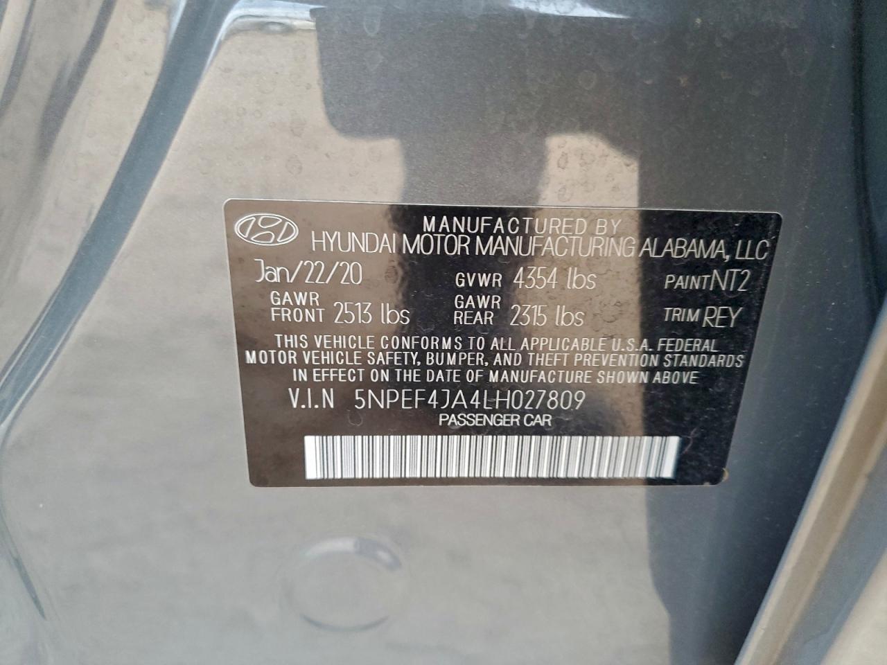 2020 HYUNDAI SONATA SEL photo 12